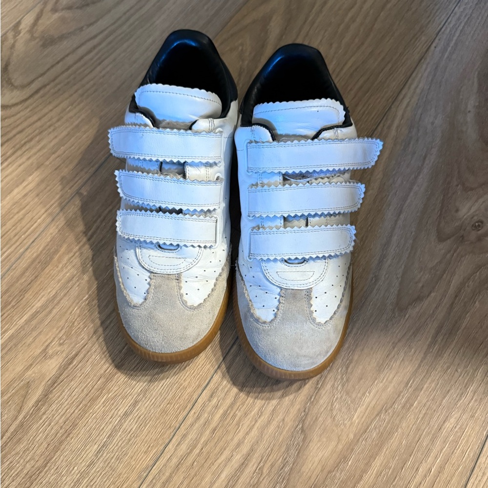 Isabel Marant White and Gray Sneakers